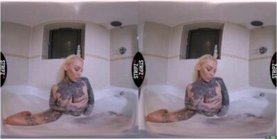 StripzVR Soap Tattooed Blonde in the Bath Oculus 6k