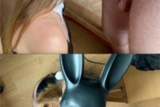 Bunny Girl Slut Gets Facial Swallows Cum