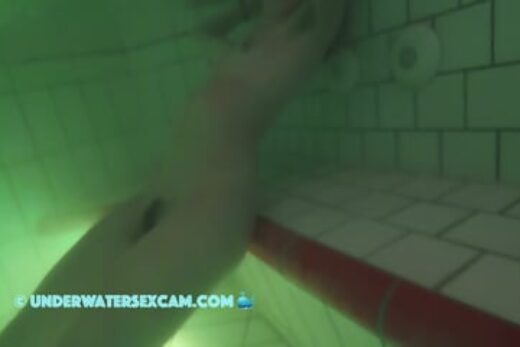 French Teen 18 Masturbates With The Jet Stream Underwater In A Public Sauna Pool